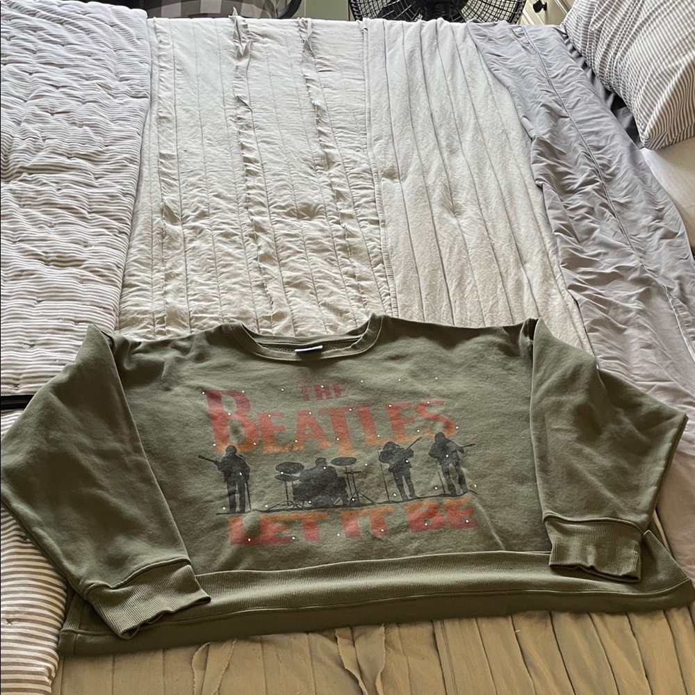 The Beatles Olive Green Sweatshirt